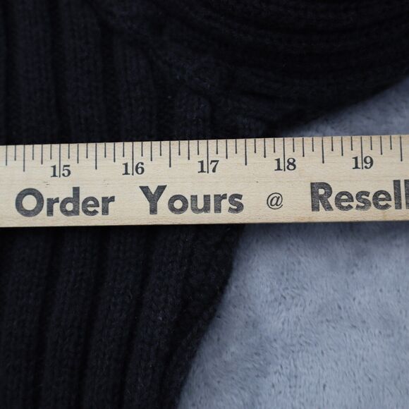 Herman Geist Sweater Women Large Gray Casual Outdoors Preppy Mock Neck Ribbed - Picture 6 of 15